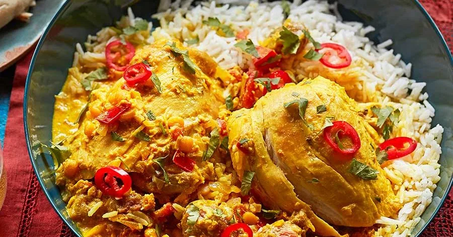 Курка карі по‑афганськи з в'яленими кислими сливами