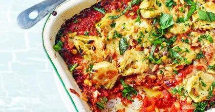 Запіканка з артишоками, анчоусами і каперсами