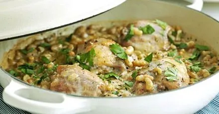Braised chicken & beans