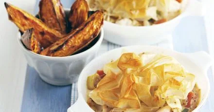 Пиріжки з куркою та пореєм