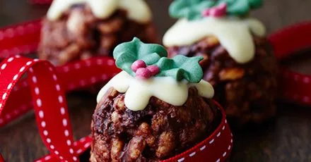 Різдвяні кекси з Rice Krispie