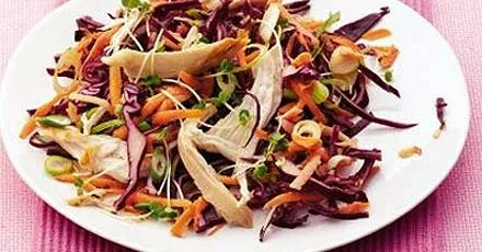 Crunchy red cabbage slaw