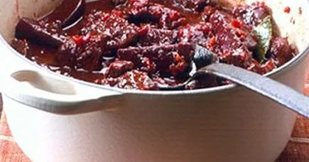 Daube of beef with spiced beetroot