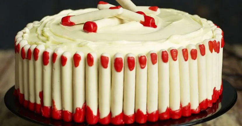 Freaky finger red velvet cake