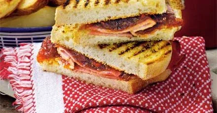 Bacon sandwich on crusty bread