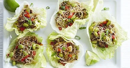 Ginger beef lettuce wraps