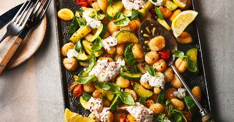Gnocchi traybake with lemony ricotta