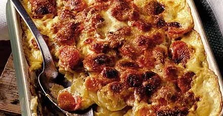 Гратен з моркви та коренепродуктів
