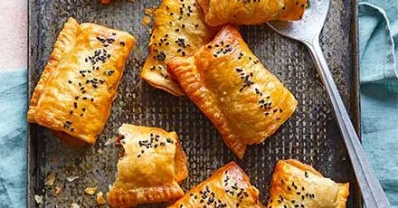 Harissa & lamb sausage rolls