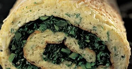Herby cheese roulade