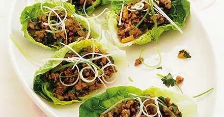 Hoisin chicken in crisp lettuce
