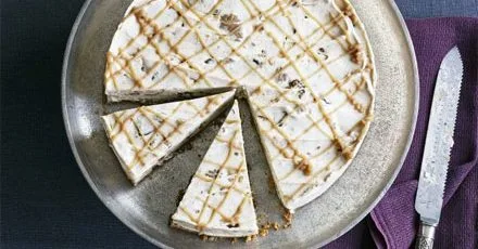 Iced chestnut ripple cheesecake