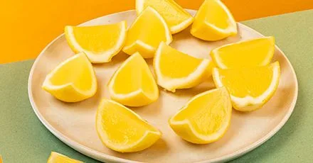 Lemon vodka jellies