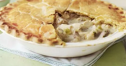 Lemony roast chicken pie