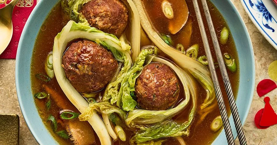 Lionhead meatball soup