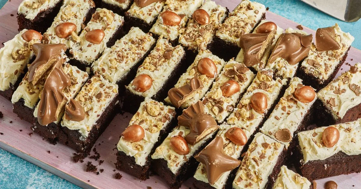 Malted milk & chocolate traybake