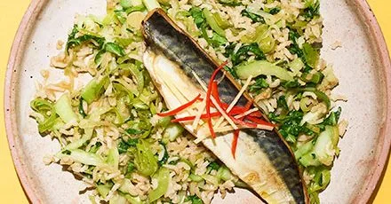 Miso mackerel rice bowl