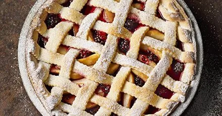 Pear & blackberry crostata