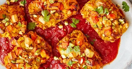 Persian pilaf & roasted root loaves