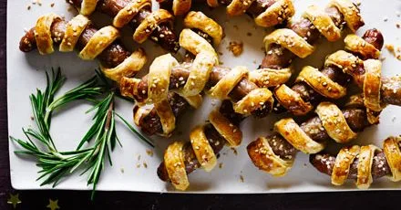Pigs in puff pastry blankets