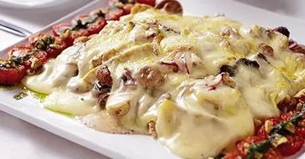 Картопляний запіканка з дикими грибами та раклета