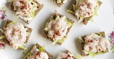 Prawn cocktail squares