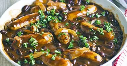 Spicy sausage & bean one-pot