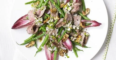 Steak salad with blue cheese vinaigrette
