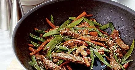 Stir-fried beef with hoisin sauce
