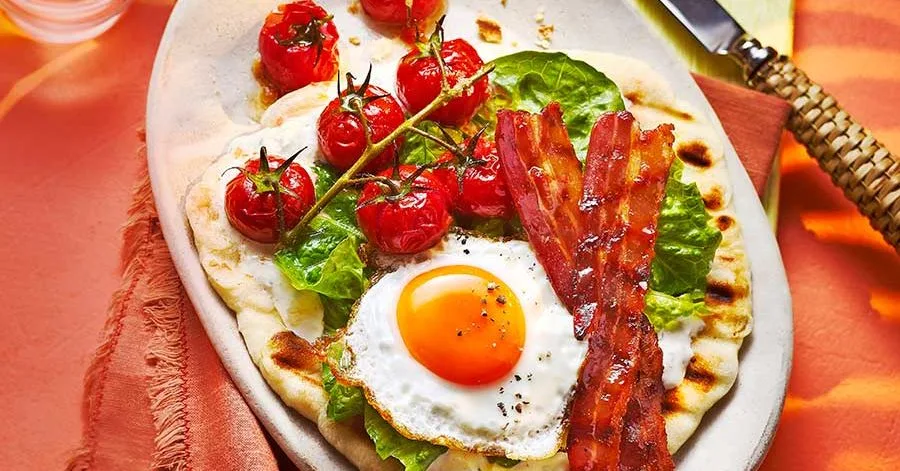 Sunny-side-up BLT brunch