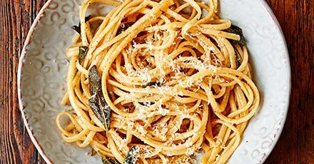 Tajarin pasta with sage butter