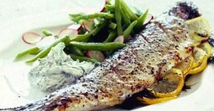 Tangy trout with a simple garden salad