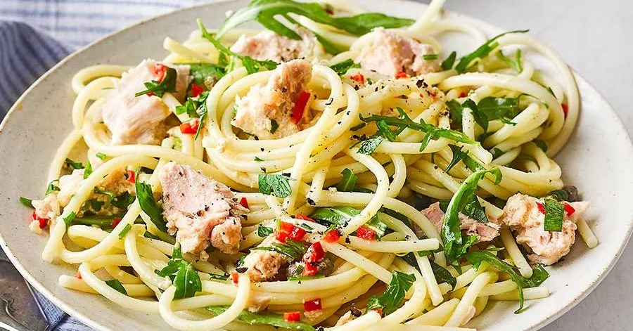 Tuna, caper & chilli spaghetti