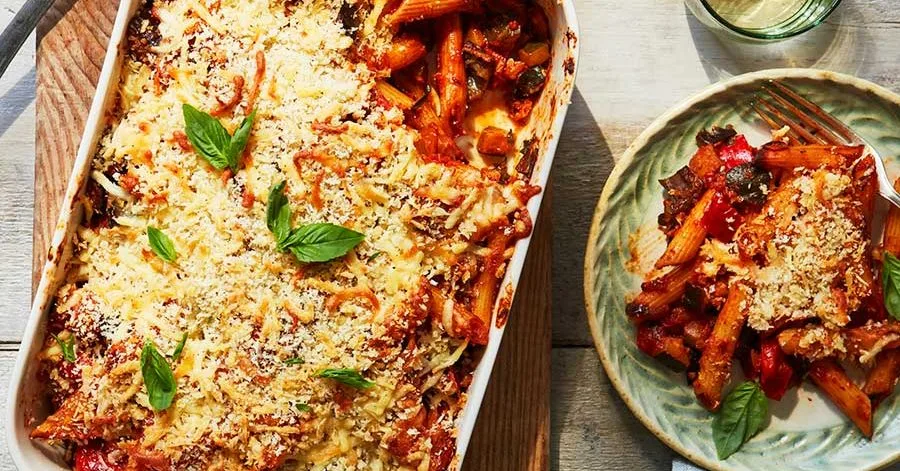 Овочеве запіканка з макаронами