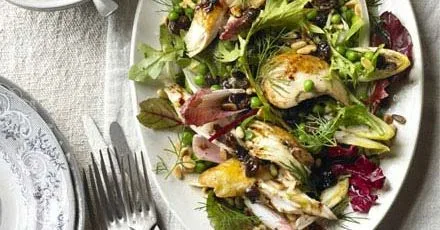 Warm chicken & chicory salad