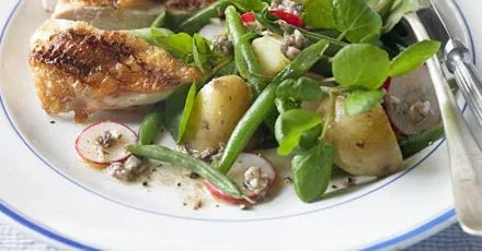 Watercress & potato salad with anchovy dressing