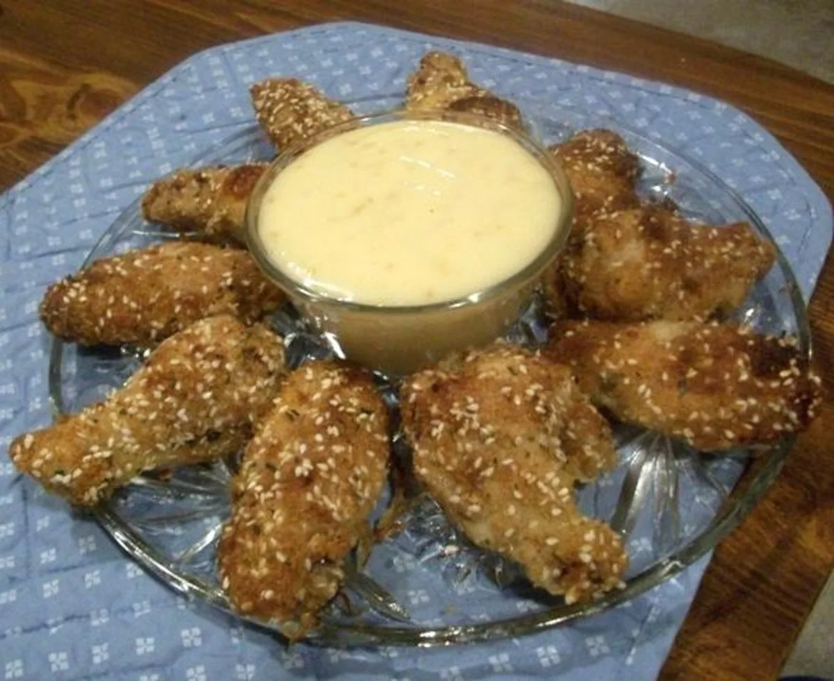 Курячі крила з кунжутно‑медовим соусом